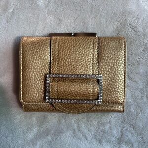 Kathy Van Zeeland Gold Clutch/Wallet